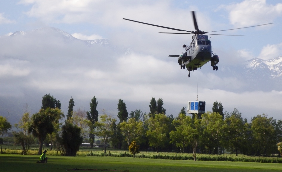 Military helicopters were rapidly deployed to make the BA150E emergency pumps quickly available in the right place